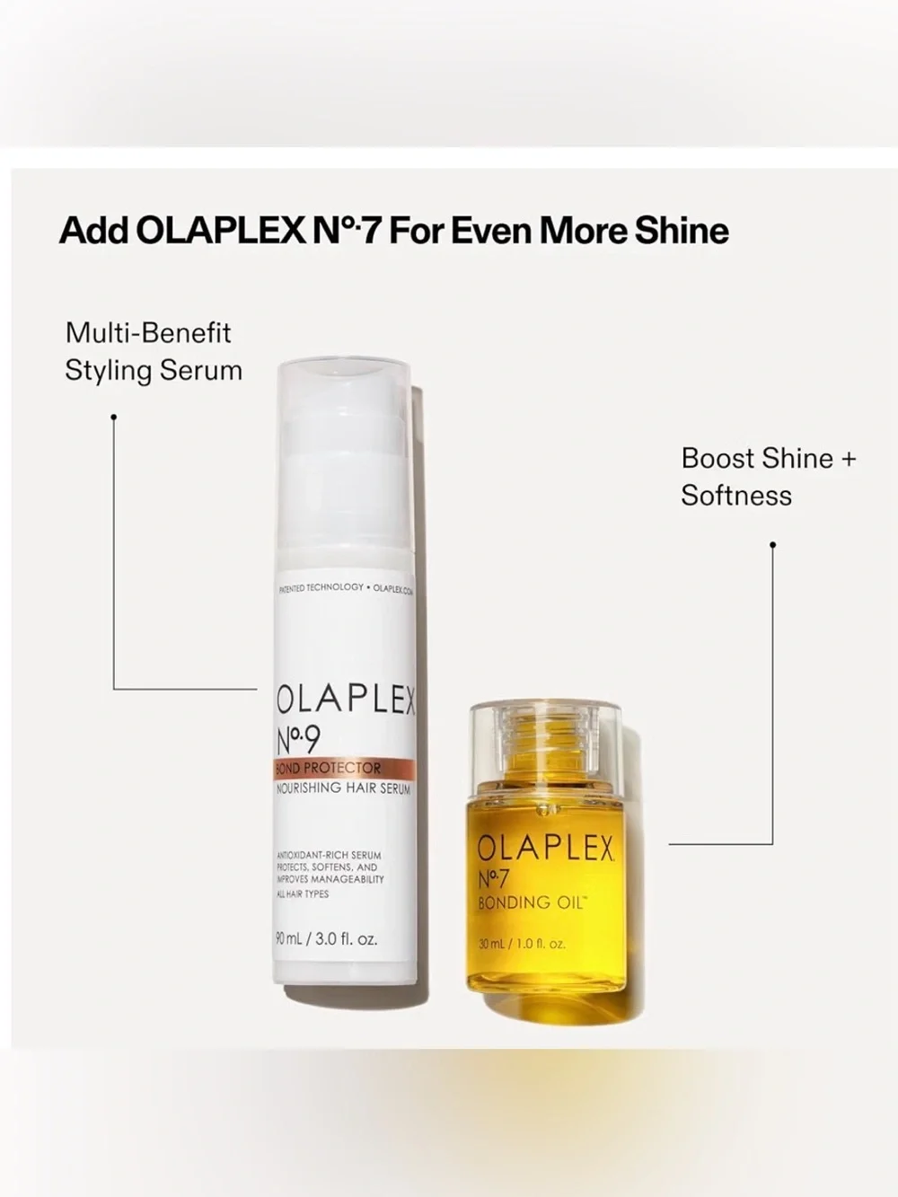 OLAPLEX No.9 Bond Protector Serum & No.7 Bonding Oil